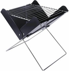 YSSOA 12' Portable Grill Charcoal Barbecue Grill - Folding Grill Notebook Shape Charcoal Grill, Detachable Collapsible